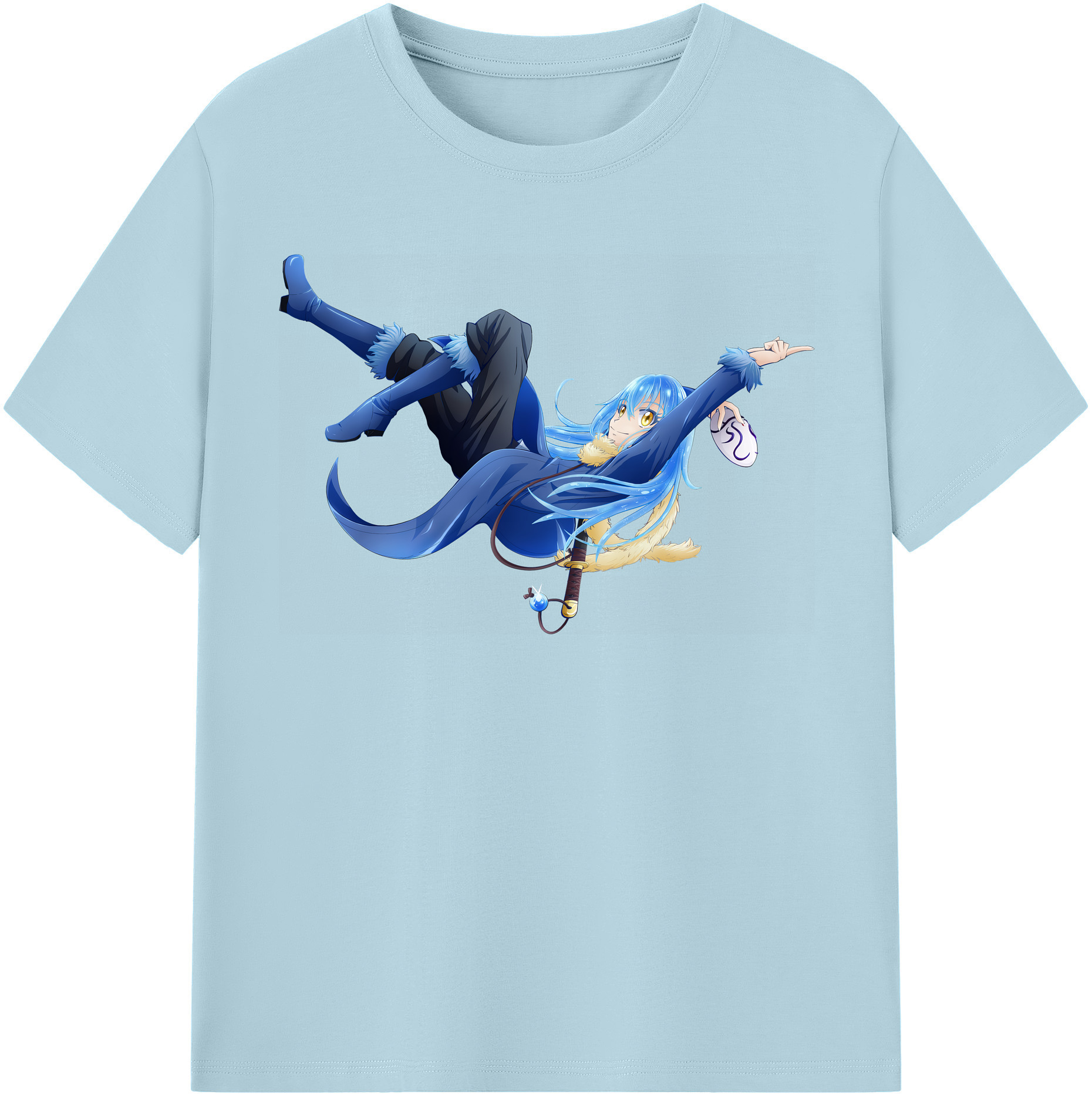 （画像用） 転スラ Regarding Reincarnated to Slime 綿100％半袖Tシャツ（フロントプリント）